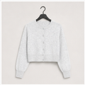 Cropped Cardigan Sweaters for Women Y2k Fall Fashion Clothes - front view