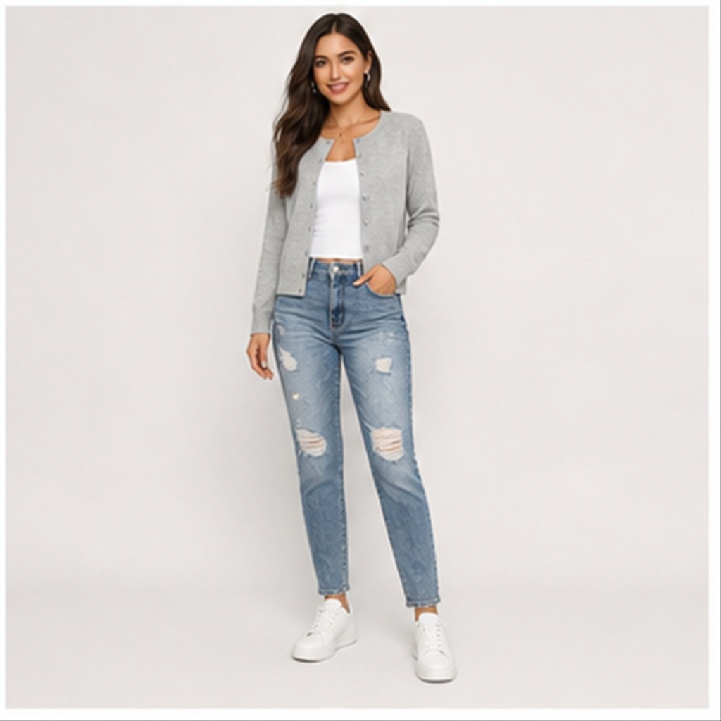 Lightweight Cardigan Sweaters for Women - model view