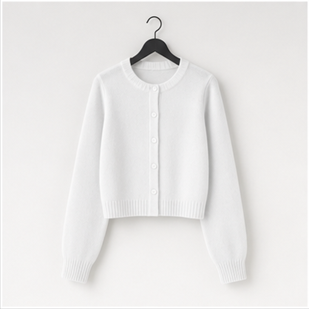 Cropped Cardigan Bolero Shrug for Women, Button Down Long Sleeve Knit Sweater for Dresses, for Jeans, XS to XL - front view