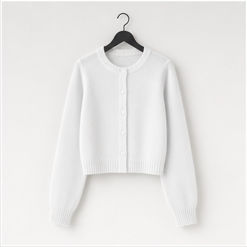 Cropped Cardigan Bolero Shrug for Women, Button Down Long Sleeve Knit Sweater for Dresses, for Jeans, XS to XL - front view