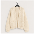 Women Trendy Fall Fashion Cozy Chunky Knit, Long Sleeve Outerwear Jacket, Oversized Drop Shoulder, Winter Clothing for Casual