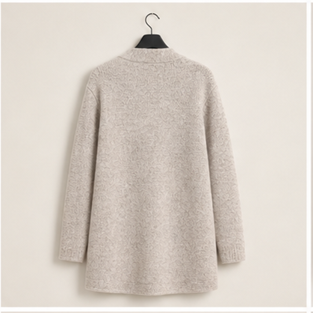 Women Lightweight Open Front Cardigans Casual Loose Fall Outfits with Pockets - back view