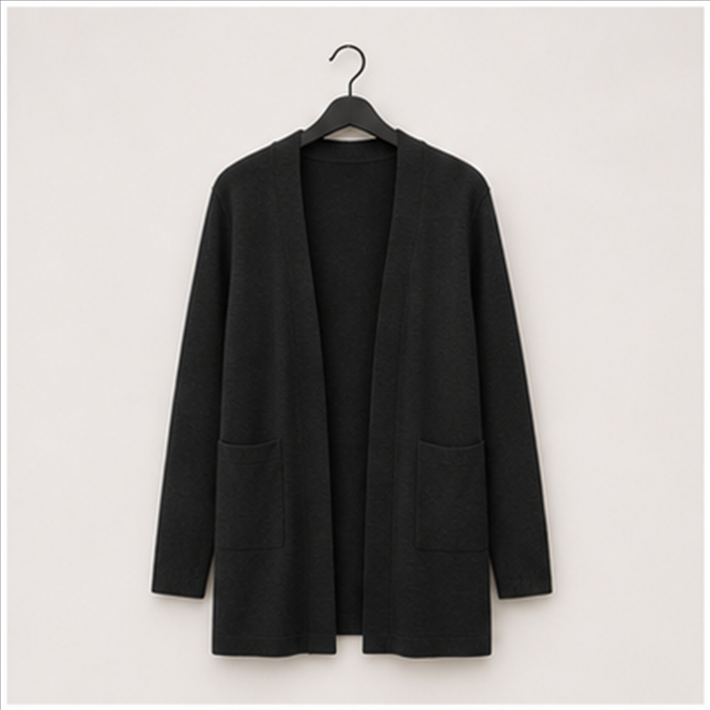 Women's Lightweight Cardigan Open Front Long Sleeve Casual Loose Thin Cardigans with Pockets - front view