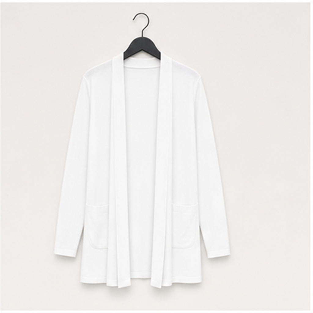 Long Sleeve Lightweight Thin Summer Cardigan for Women Casual Loose Fit Kimono Cover Up with Pockets - front view