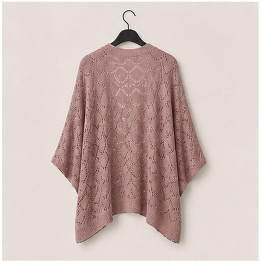 Women Batwing Sleeve Crochet Bolero Shrug Sweaters Lightweight Beach Boho Kimono - back view