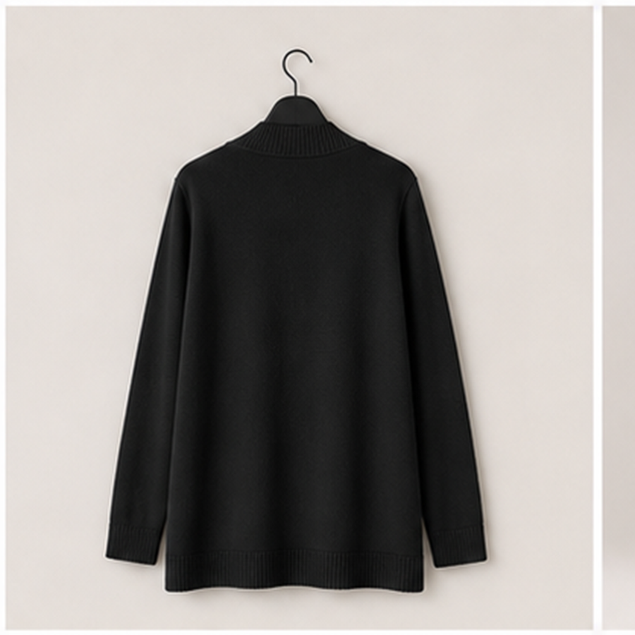 Women's Lightweight Open Front Knit Cardigan Sweater Long Sleeve with Pocket - back view