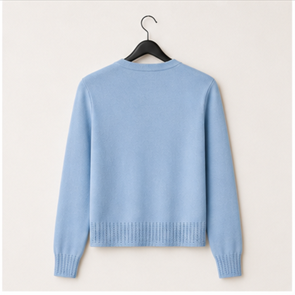 Women's Long Sleeve Knit Cardigan Sweaters Casual Dressy Open Front Button Down Cardigans Summer Outfits - back view