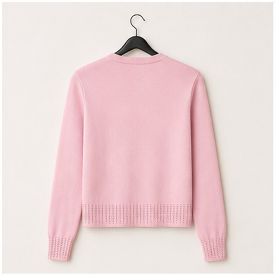 Women's Cropped Cardigan Sweaters Trendy Lightweight Shrugs Button Up Long Sleeve Knit Tops - back view