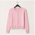 Women's Cropped Cardigan Sweaters Trendy Lightweight Shrugs Button Up Long Sleeve Knit Tops - front view