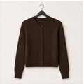 Women's Cropped Cardigan Sweater Lightweight Soft Knit ong Sleeve Crew Neck Button Down ressy Cute Versatile Outfits pring Fa