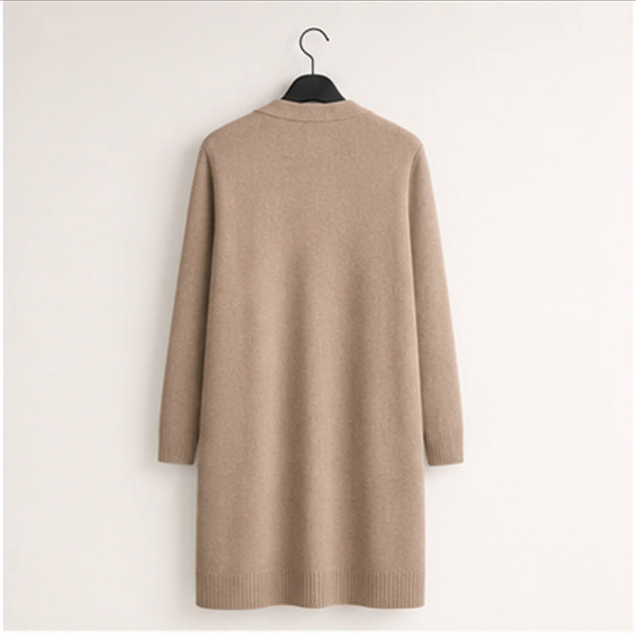 Women's Long Cardigan Sweaters Lightweight Sweater Long Sleeve Open Front Casual Knit Duster Cardigans with Pocket - back vie