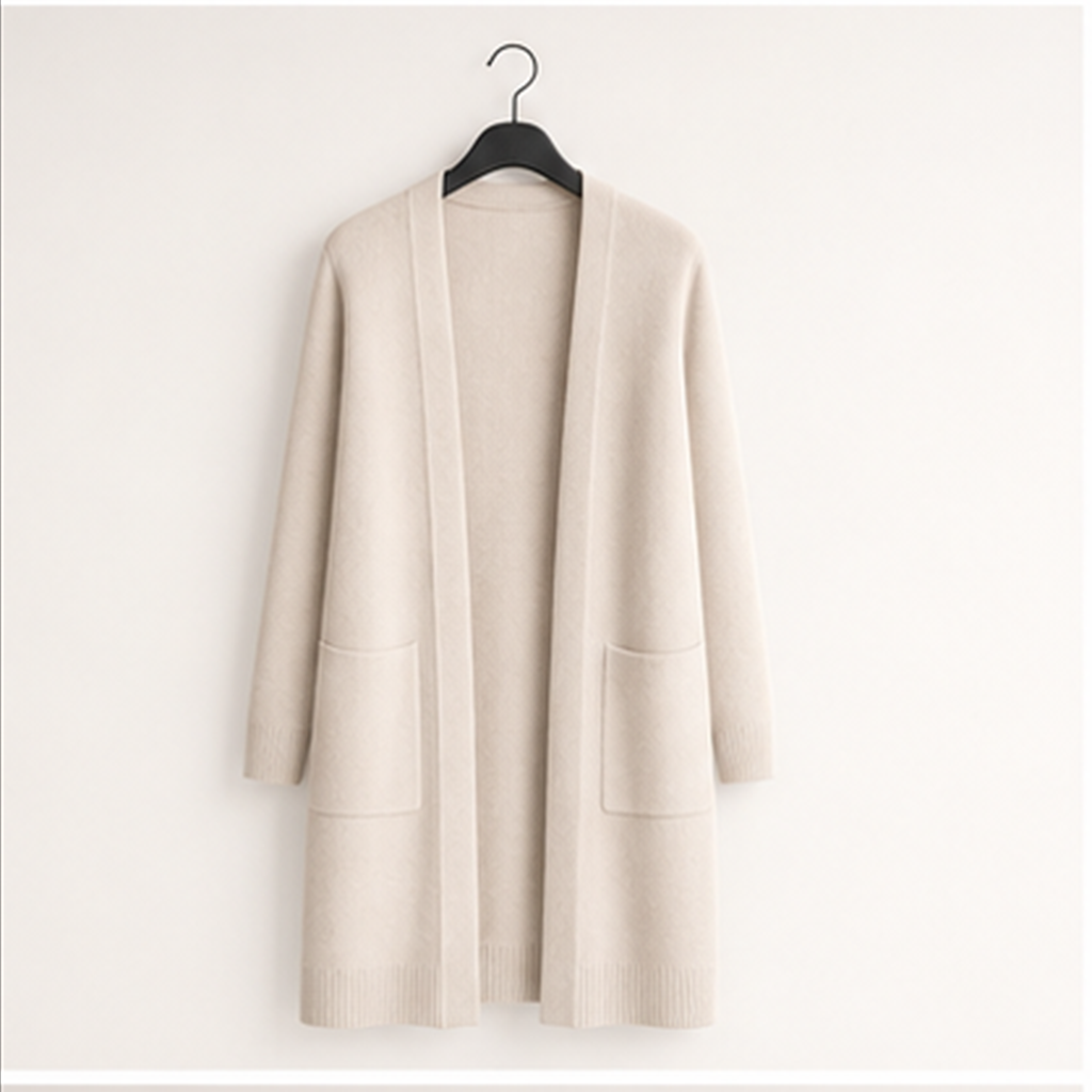 Women's Long Cardigan Sweaters Lightweight Open Front Duster Knit Fashion Sweater Coats Trendy Cardigans with Pocket - front 
