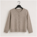 Women Long Sleeve Crew Neck Open Front Jackets Y2K Fall Fashion Clothes - front view